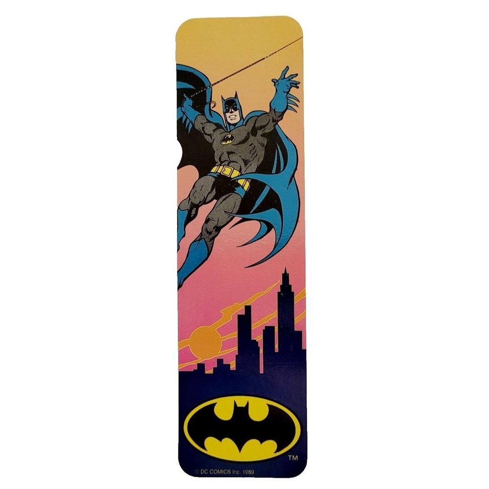 Vintage 80s Batman Bookmark DC Comics, Gotham City, 1989 One Stop Posters 26-128